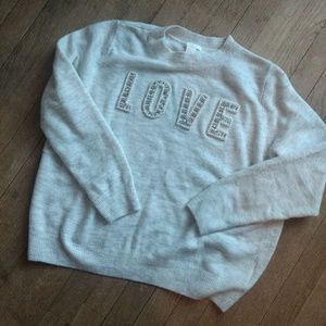 LOVE embellished super soft sweater